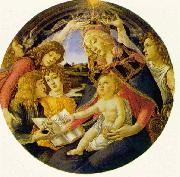 BOTTICELLI, Sandro Madonna of the Magnificat  fg oil on canvas